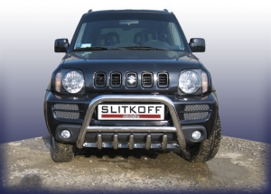 SUZUKI JIMNY (1998)-Кенгурятник d57 низкий c защитой картера